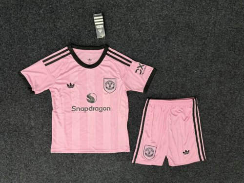25-26 Man United Kids Cheap Soccer Jerseys 