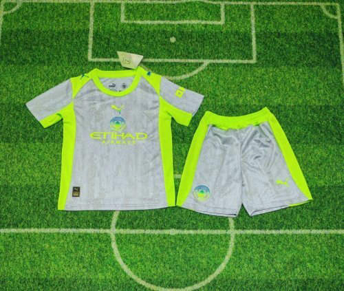 25-26 Manchester City Third Kids Cheap Soccer Jerseys