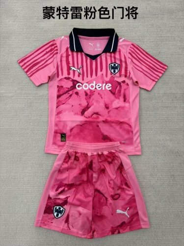 25-26 Monterrey Goalkeeper Kids Cheap Soccer Jerseys