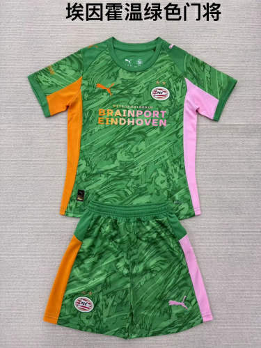 25-26 Eindhoven Goalkeeper Kids Cheap Soccer Jerseys