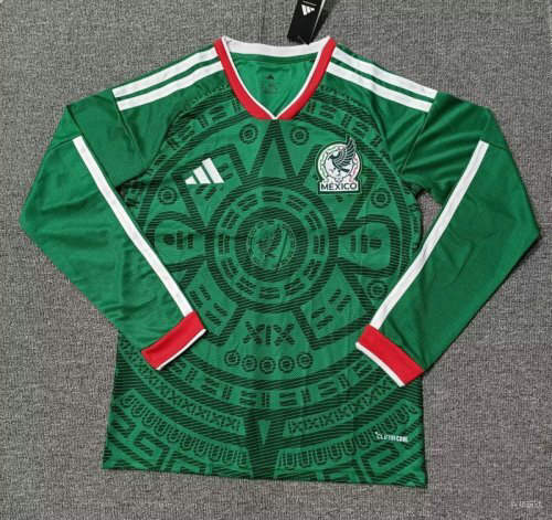 25-26 Mexico Home Long Sleeve Cheap Soccer Jerseys