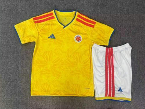 25-26 Colombia Home Kids Cheap Soccer Jerseys