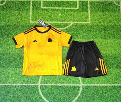 25-26 Roma Away Kids Cheap Soccer Jerseys 
