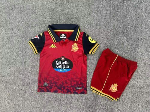 25-26 Deportivo La Coruna Away Kids Cheap Soccer Jerseys 