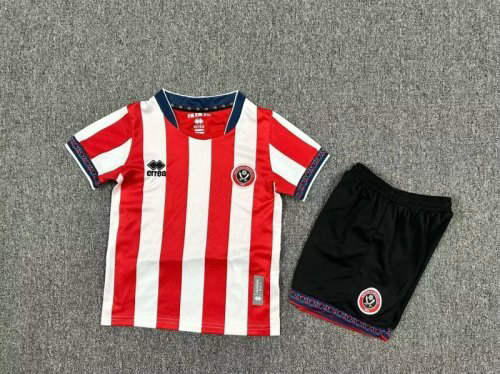 25-26 Sheffield United Home Kids Cheap Soccer Jerseys