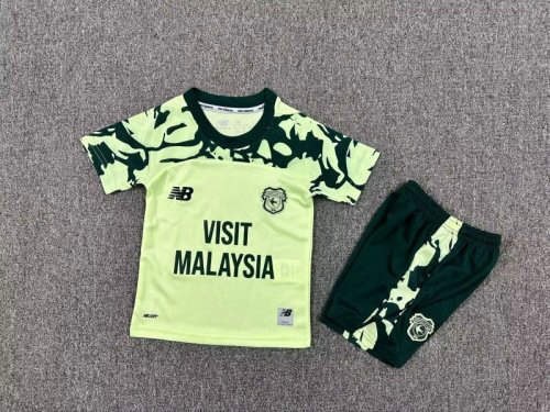 25-26 Cardiff City Away Kids Cheap Soccer Jerseys