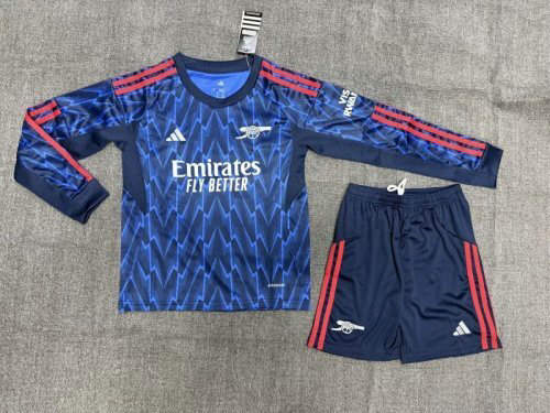 25-26 Arsenal Away Long Sleeve Kids Cheap Soccer Jerseys