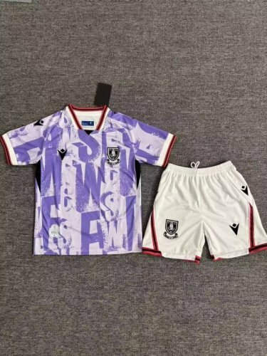 25-26 Sheffield United Away Kids Cheap Soccer Jerseys