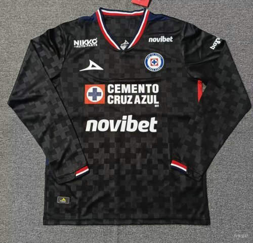 25-26 Cruz Azul Long Sleeve Cheap Soccer Jerseys 
