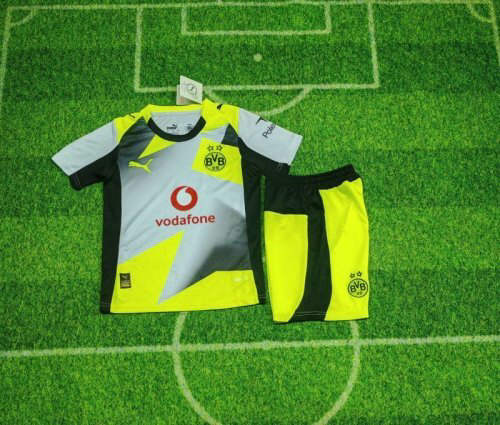 25-26 Dortmund Away Kids Cheap Soccer Jerseys