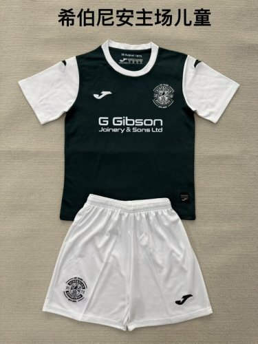 25-26 Hibernian Home Kids Cheap Soccer Jerseys