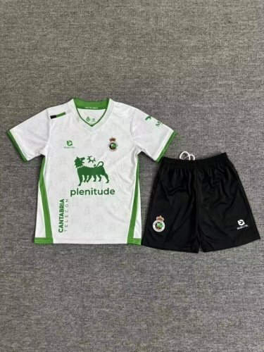 25-26 Racing de Santander Home Kids Cheap Soccer Jerseys