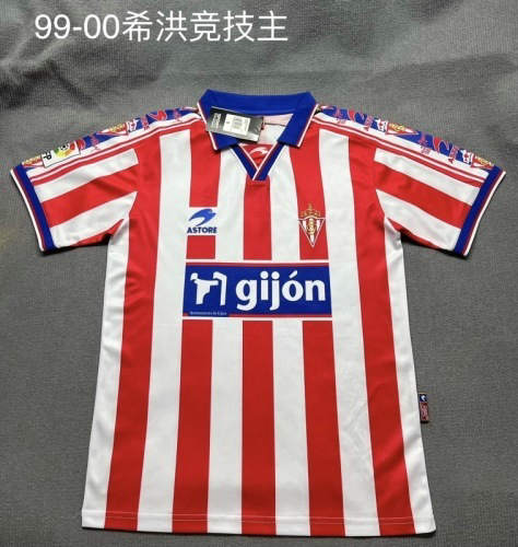 99-00 Sporting de Gijon Home Retro Cheap Soccer Jerseys 