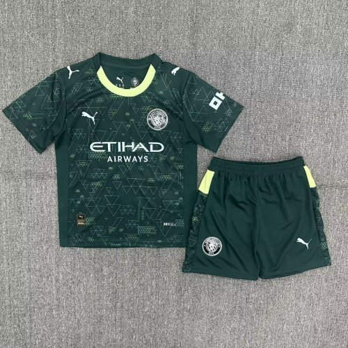 25-26 Manchester City Fourth Kids Cheap Soccer Jerseys