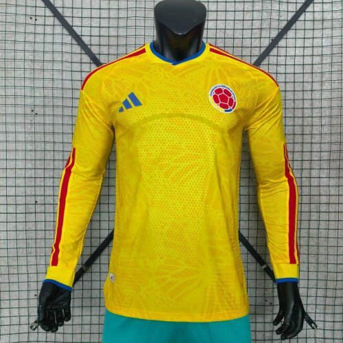 25-26 Colombia Home Long Sleeve Cheap Soccer Jerseys
