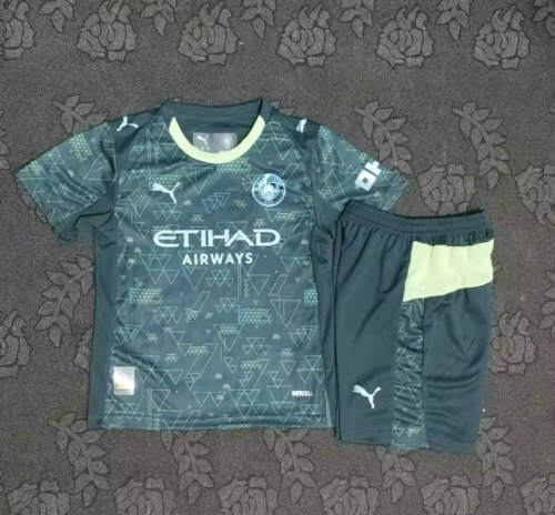 25-26 Manchester City Fourth Kids Cheap Soccer Jerseys