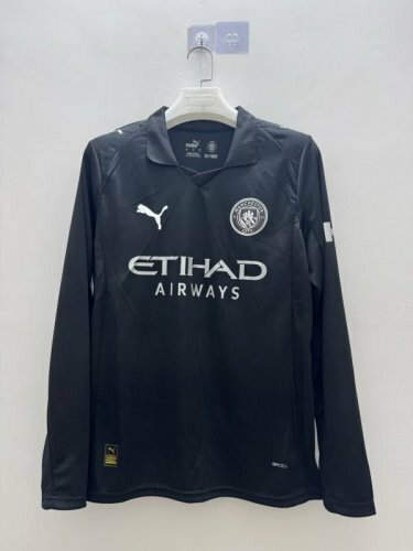 25-26 Manchester City Away Long Sleeve Cheap Soccer Jerseys