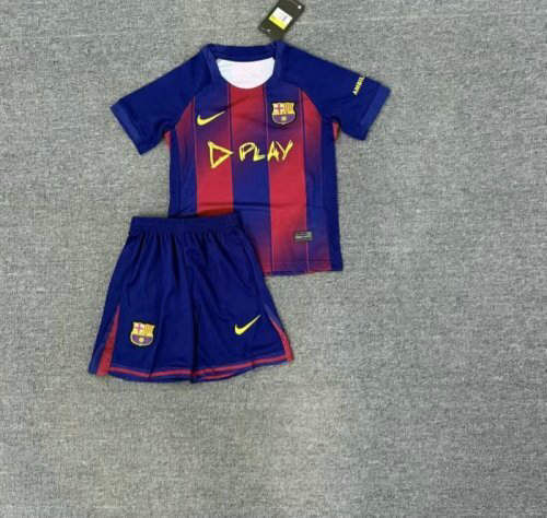 25-26 Barcelona Kids Cheap Soccer Jerseys