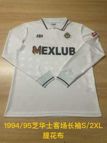 94-95 Chivas Away Long Sleeves Retro Cheap Soccer Jerseys