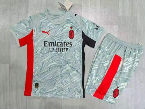 25-26 AC Milan Goalkeeper Kids Cheap Soccer Jerseys