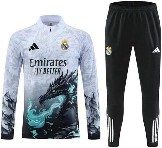 25-26 Real Madrid Kids Long Sleeve tracksuit