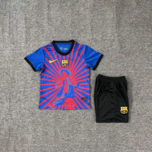 25-26 Barcelona Kids Cheap Soccer Jerseys 