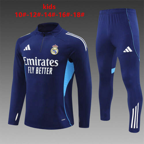 25-26 Real Madrid Kids Long Sleeve tracksuit
