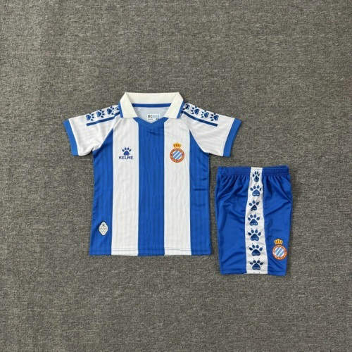 25-26 Espanyol Home Kids Cheap Soccer Jerseys