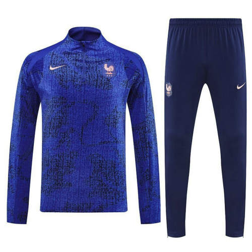 25-26 France Long sleeves Training Soccer Suit