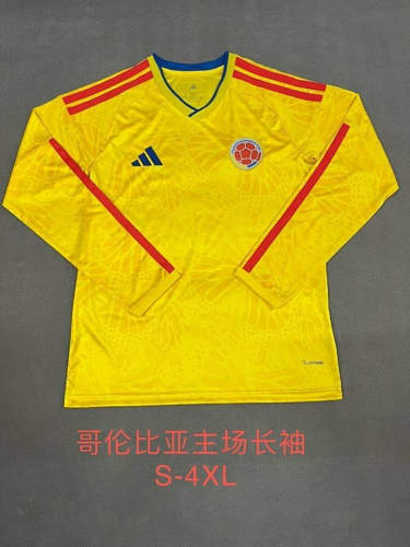 26-27 Colombia Home Long Sleeve Cheap Soccer Jerseys