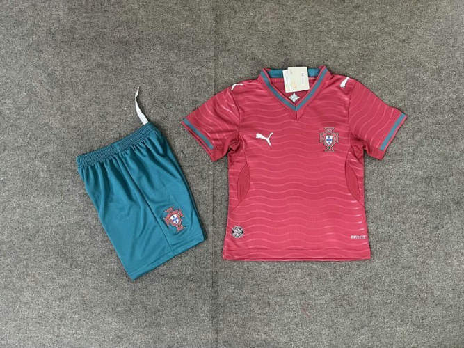 26-27 Portugal Home Kids Cheap Soccer Jerseys