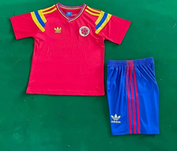 1990 Colombia Away Kids Cheap Soccer Jerseys