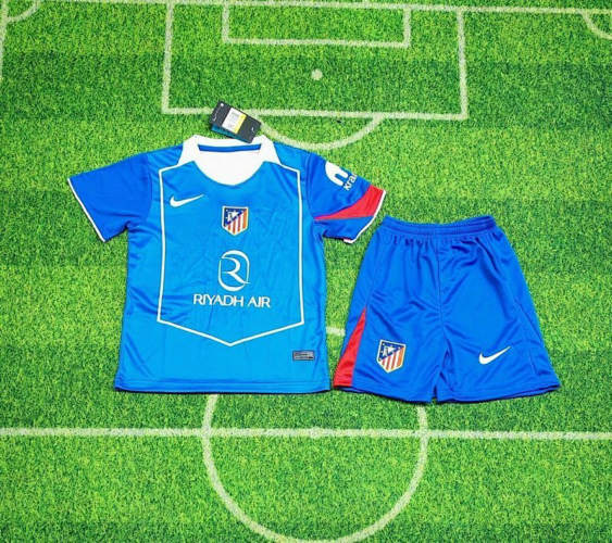 25-26 Atletico Madrid Third Kids Cheap Soccer Jerseys