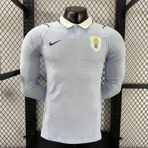 2026 Uruguay Home Long Sleeves Player Version Cheap Soccer Jerseys