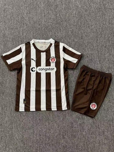 25-26 St.Pauli Home Kids Cheap Soccer Jerseys