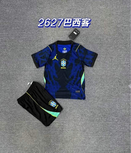 26-27 Brazil Away Kids Cheap Soccer Jerseys