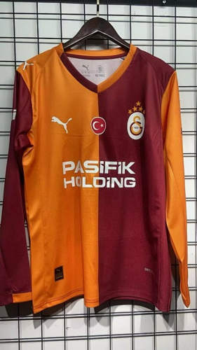 26-27 Galatasaray Home Long Sleeve Cheap Soccer Jerseys