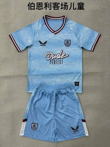25-26 Burnley Away Kids Cheap Soccer Jerseys