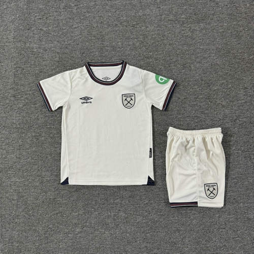 25-26 West Ham Away Kids Cheap Soccer Jerseys