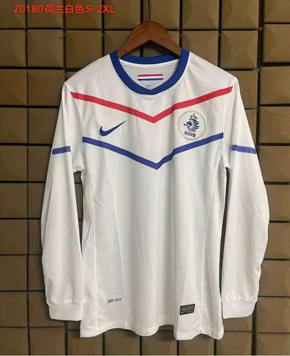 2010 Netherlands Away Long Sleeve Cheap Soccer Jerseys