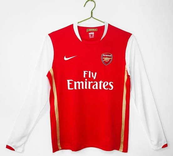 06 07 Arsenal Home Long Sleeves Retro Cheap Soccer Jerseys