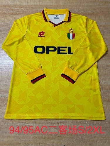 94-95 AC Milan Third Long Sleeves Retro Cheap Soccer Jerseys