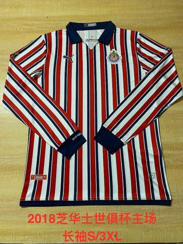 2018 Chivas Long Sleeves Retro Cheap Soccer Jerseys