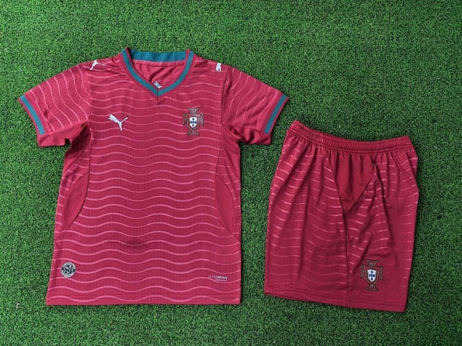 2026 Portugal Home Kids Cheap Soccer Jerseys