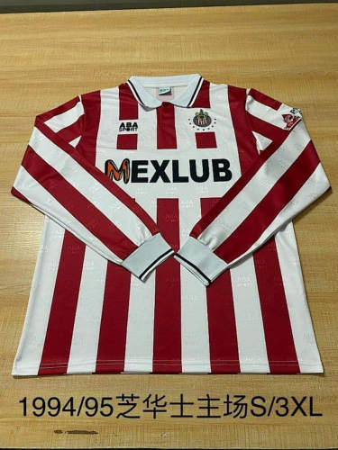 94-95 Chivas Home Long Sleeves Retro Cheap Soccer Jerseys