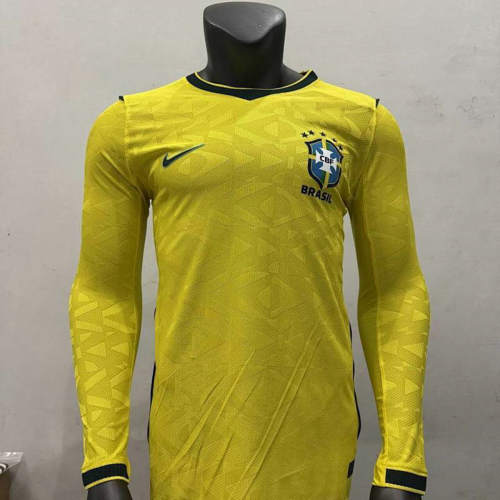 2026 Brazil Home Long Sleeve Cheap Soccer Jerseys