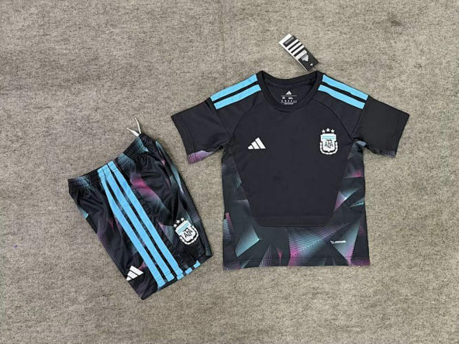 2026 Argentina Goalkeeper Kids Cheap Soccer Jerseys