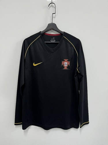2006 Portugal Away Long Sleeves Retro Cheap Soccer Jerseys