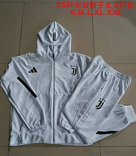 25-26 Juventus White Hoodie Suit