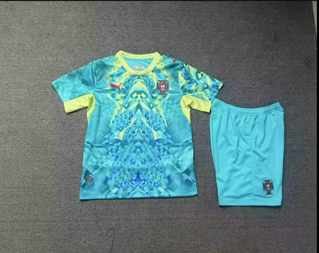 2026 Portugal Goalkeeper Kids Cheap Soccer Jerseys